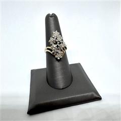 10K 417 Yellow Gold 5.2G 0.53ctw Diamond Cluster Ring Size: 7!